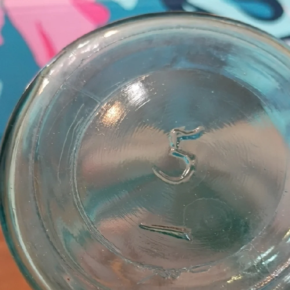 Ball Perfect Mason Jar - Aqua Blue Pint Size Vintage #5